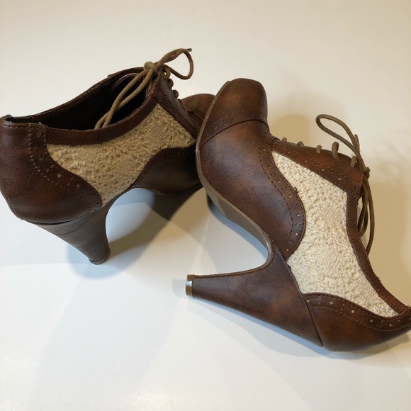 Not Rated Crochet Oxford Pump Bootie - Picture 2 of 8